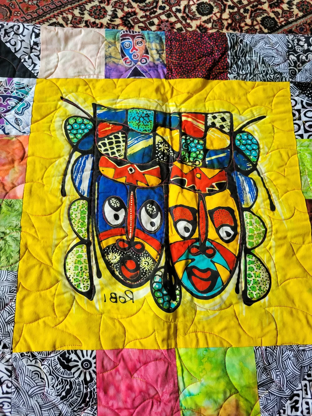 Vibrant Multicolor Patchwork Quilt - Colorful Home Bedding
